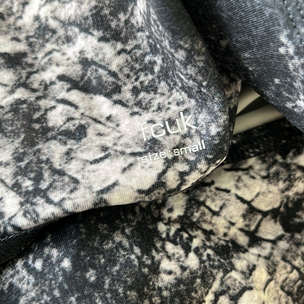 French Connection Fcuk Python Snake Biker Pocket … - image 5